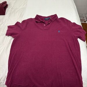 Ralph Lauren Red Polo Shirt Classic Design